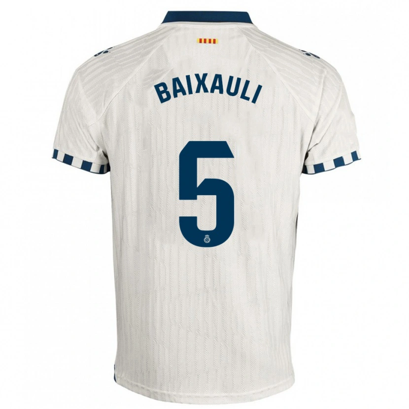Danxen Barn Iker Baixauli #5 Vit Blå Bortatröja Matchtröjor 2025/26 Tröjor T-Tröja