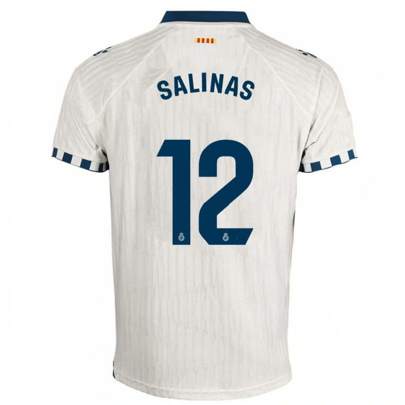 Danxen Barn José Salinas #12 Vit Blå Bortatröja Matchtröjor 2025/26 Tröjor T-Tröja