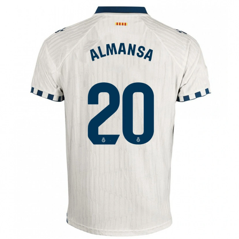 Danxen Barn Alex Almansa #20 Vit Blå Bortatröja Matchtröjor 2025/26 Tröjor T-Tröja