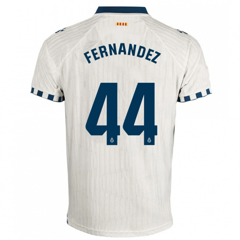 Danxen Barn Marcos Fernández #44 Vit Blå Bortatröja Matchtröjor 2025/26 Tröjor T-Tröja