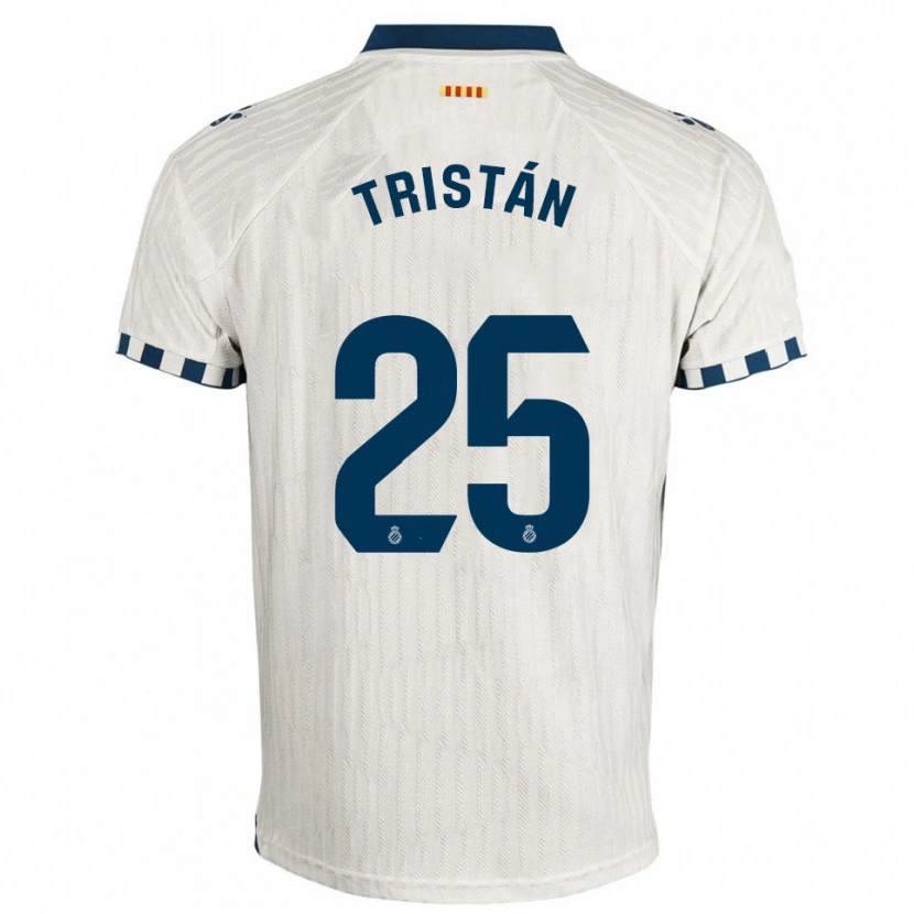 Danxen Barn Pol Tristán #25 Vit Blå Bortatröja Matchtröjor 2025/26 Tröjor T-Tröja