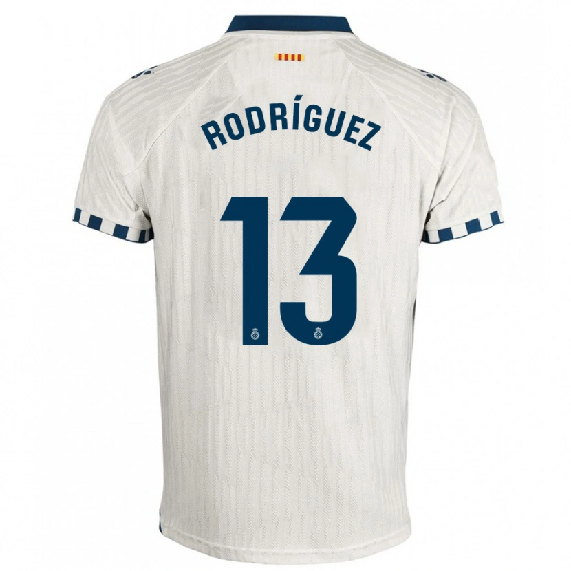Danxen Barn Joel Rodríguez #13 Vit Blå Bortatröja Matchtröjor 2025/26 Tröjor T-Tröja