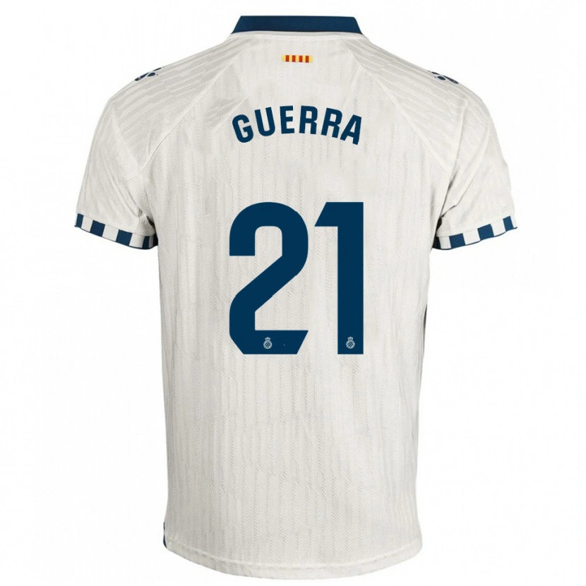 Danxen Barn Julia Guerra Peiró #21 Vit Blå Bortatröja Matchtröjor 2025/26 Tröjor T-Tröja