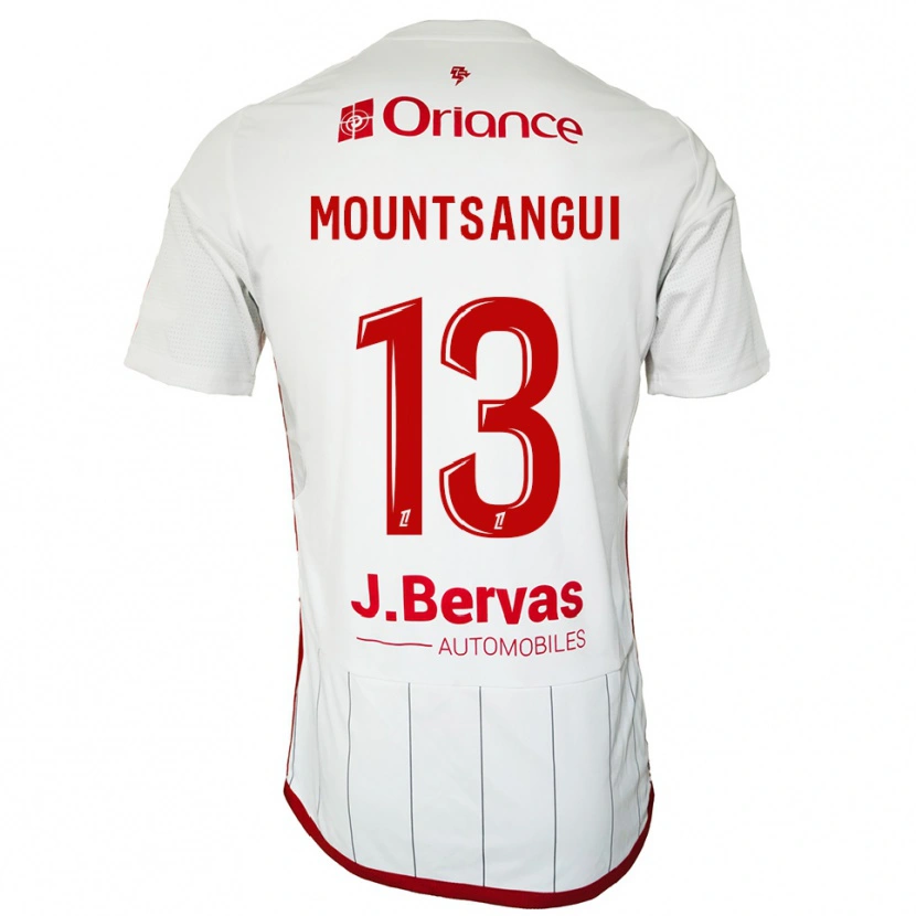 Danxen Barn Warren Mountsangui #13 Vit Röd Bortatröja Matchtröjor 2025/26 Tröjor T-Tröja