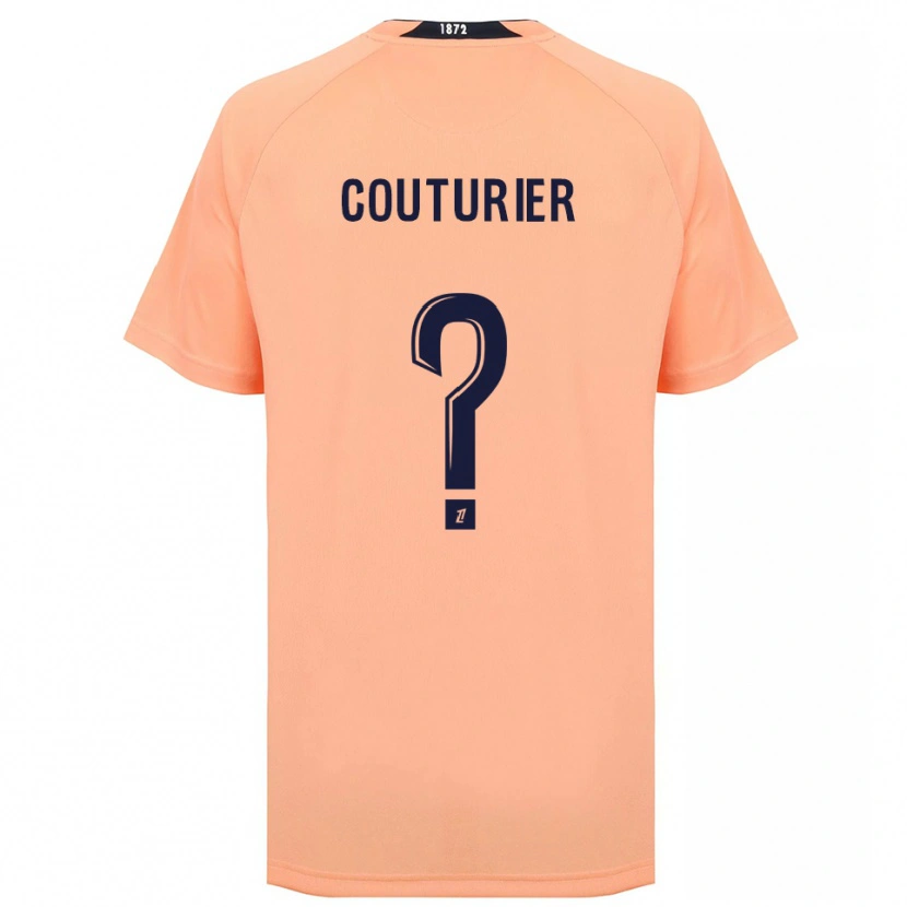 Danxen Barn Enzo Couturier #0 Orange Marinblått Bortatröja Matchtröjor 2025/26 Tröjor T-Tröja