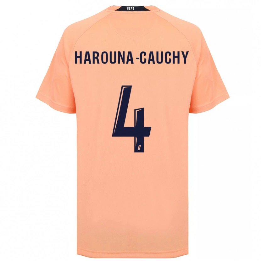 Danxen Barn Yllian Harouna-Cauchy #4 Orange Marinblått Bortatröja Matchtröjor 2025/26 Tröjor T-Tröja