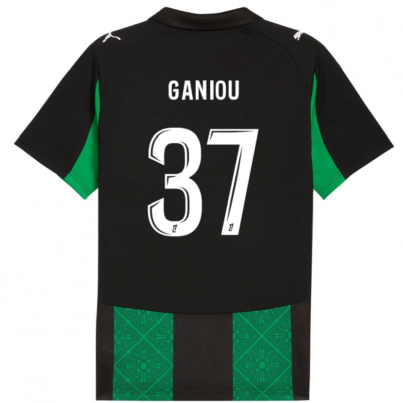 Danxen Barn Ismaëlo Ganiou #37 Svart Grön Bortatröja Matchtröjor 2025/26 Tröjor T-Tröja
