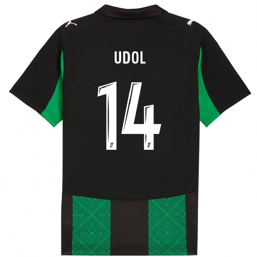 Danxen Barn Matthieu Udol #14 Svart Grön Bortatröja Matchtröjor 2025/26 Tröjor T-Tröja