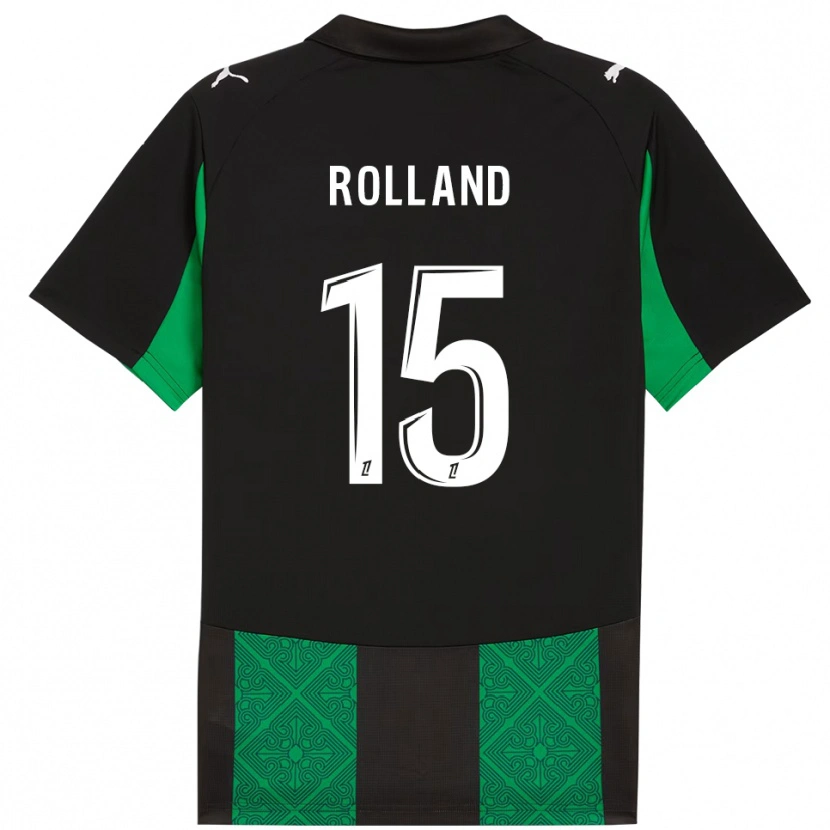 Danxen Barn Paul Rolland #15 Svart Grön Bortatröja Matchtröjor 2025/26 Tröjor T-Tröja