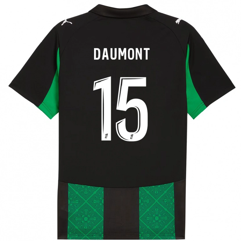Danxen Barn Camille Daumont #15 Svart Grön Bortatröja Matchtröjor 2025/26 Tröjor T-Tröja