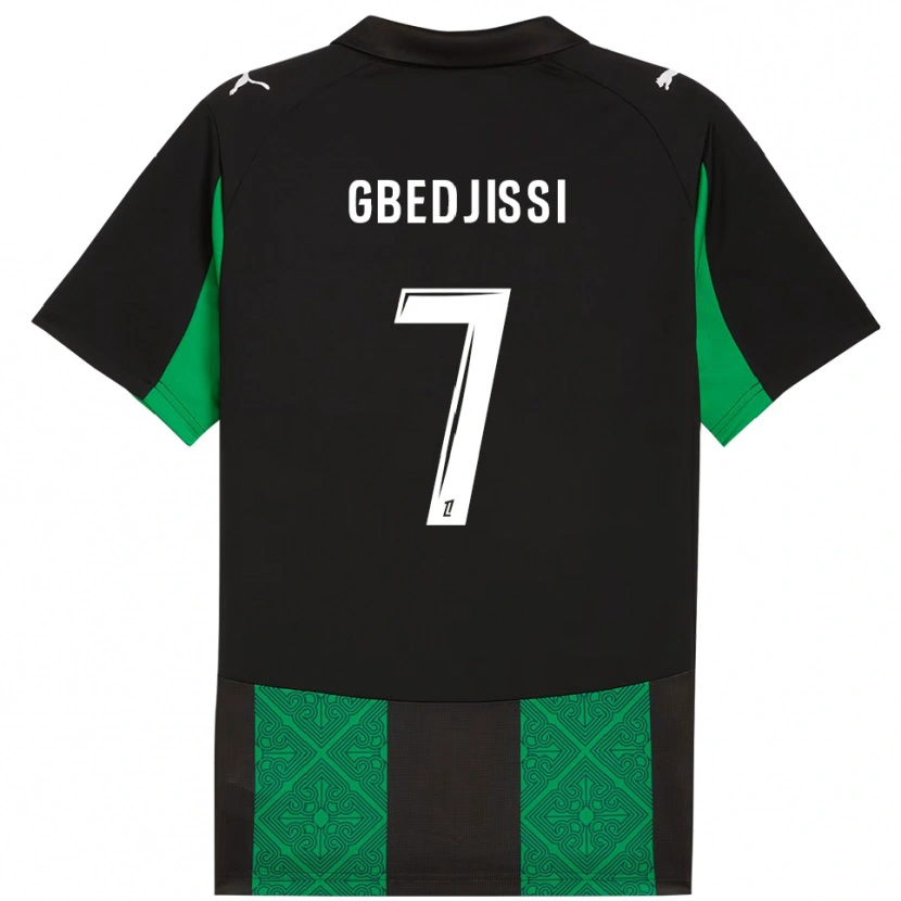 Danxen Barn Aude Gbedjissi #7 Svart Grön Bortatröja Matchtröjor 2025/26 Tröjor T-Tröja