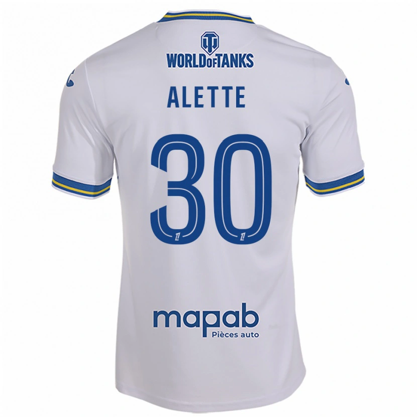 Danxen Barn Gaël Alette #30 Vit Himmelsblå Bortatröja Matchtröjor 2025/26 Tröjor T-Tröja