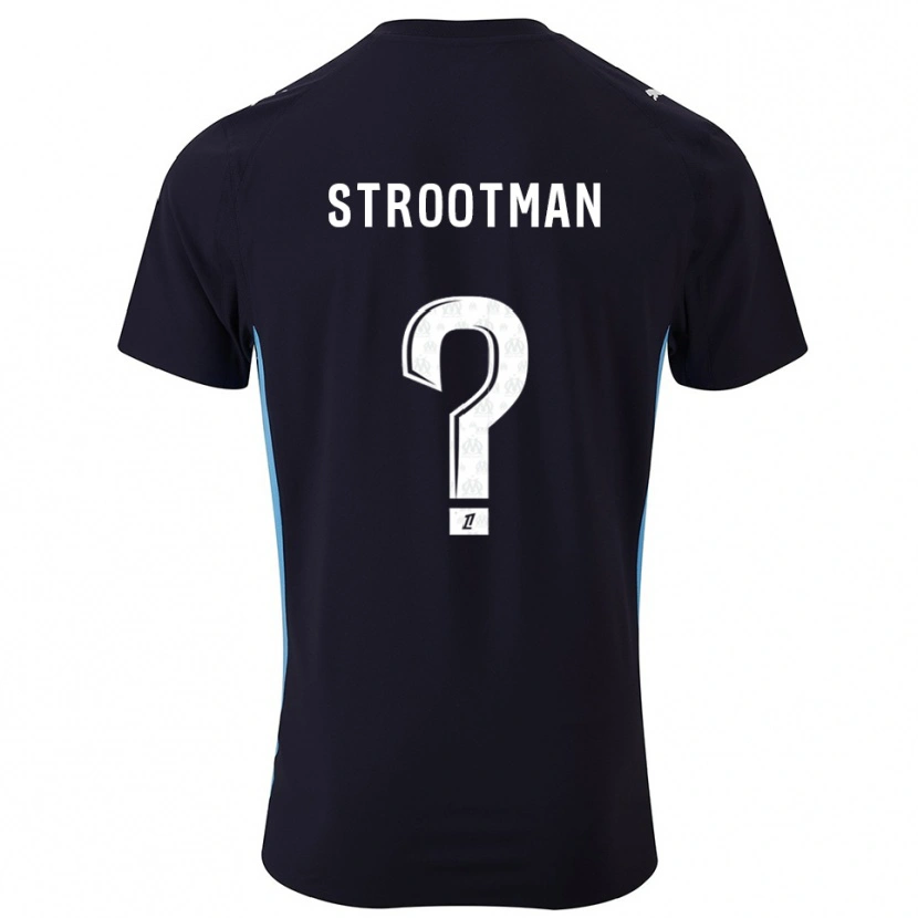 Danxen Barn Kevin Strootman #0 Svart Himmelsblå Bortatröja Matchtröjor 2025/26 Tröjor T-Tröja