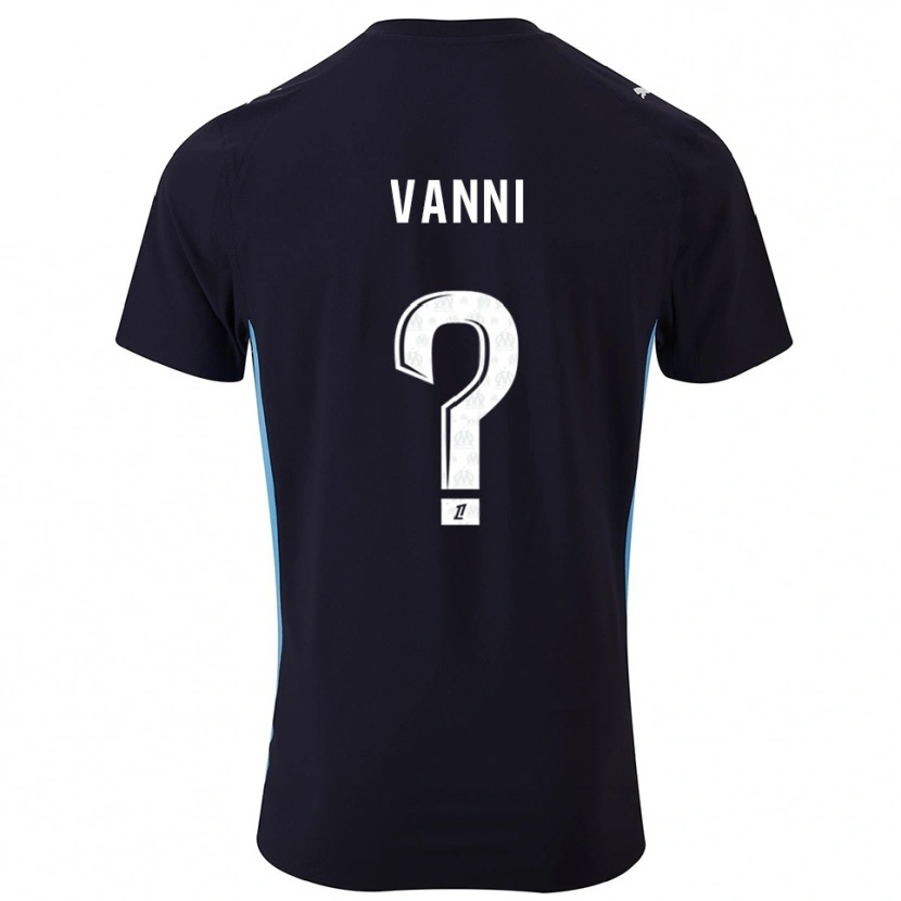 Danxen Barn Fabio Vanni #0 Svart Himmelsblå Bortatröja Matchtröjor 2025/26 Tröjor T-Tröja