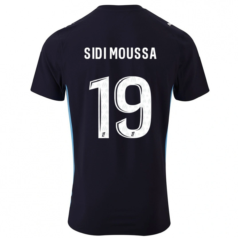 Danxen Barn Salima Sidi Moussa #19 Svart Himmelsblå Bortatröja Matchtröjor 2025/26 Tröjor T-Tröja