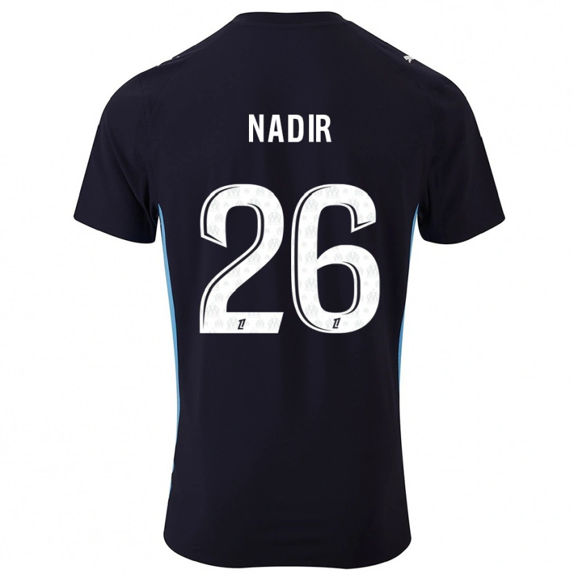 Danxen Barn Bilal Nadir #26 Svart Himmelsblå Bortatröja Matchtröjor 2025/26 Tröjor T-Tröja