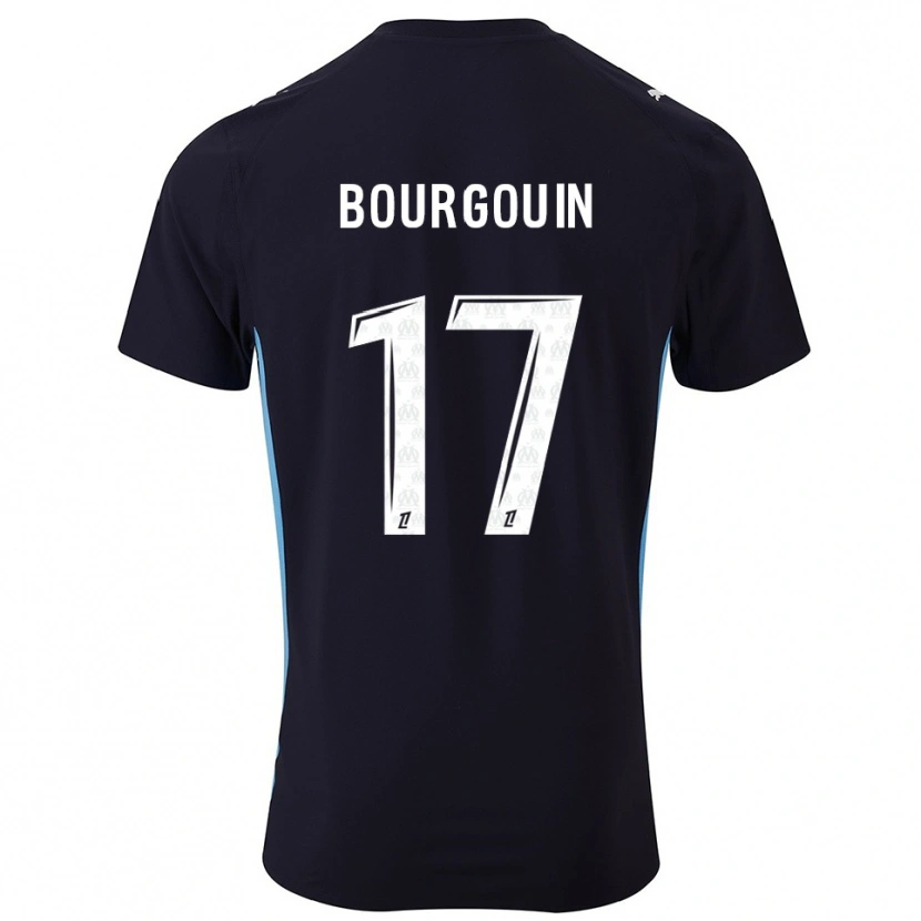 Danxen Barn Laura Bourgouin #17 Svart Himmelsblå Bortatröja Matchtröjor 2025/26 Tröjor T-Tröja
