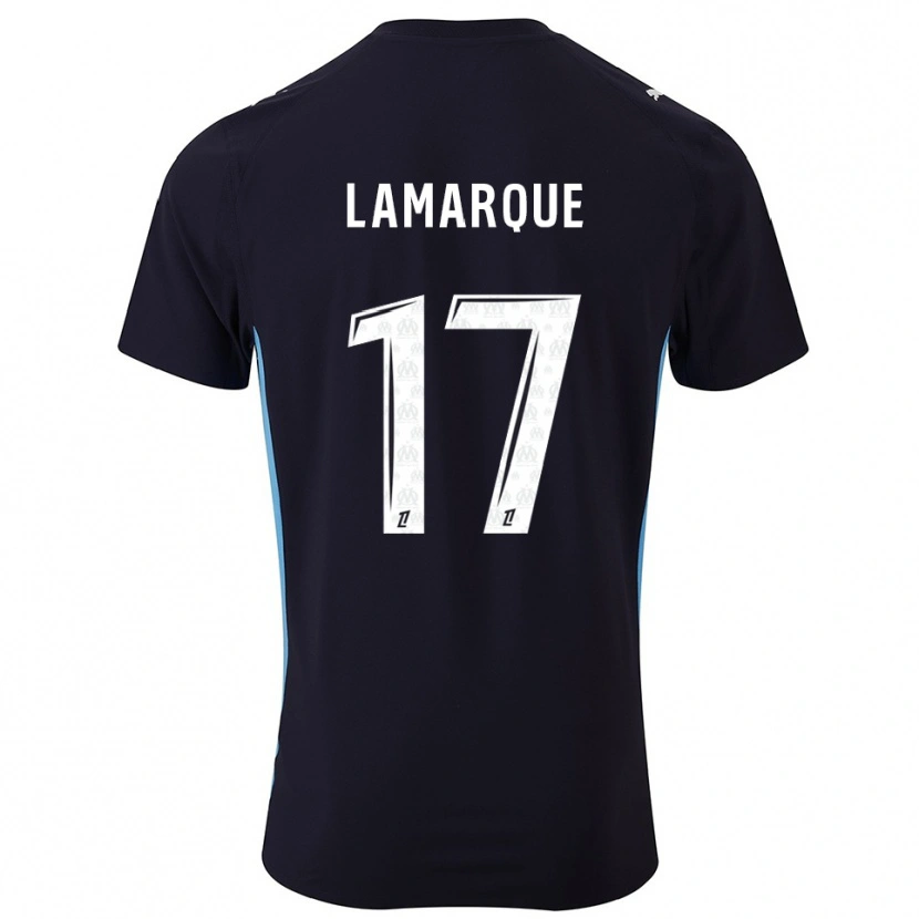 Danxen Barn Alais Lamarque #17 Svart Himmelsblå Bortatröja Matchtröjor 2025/26 Tröjor T-Tröja
