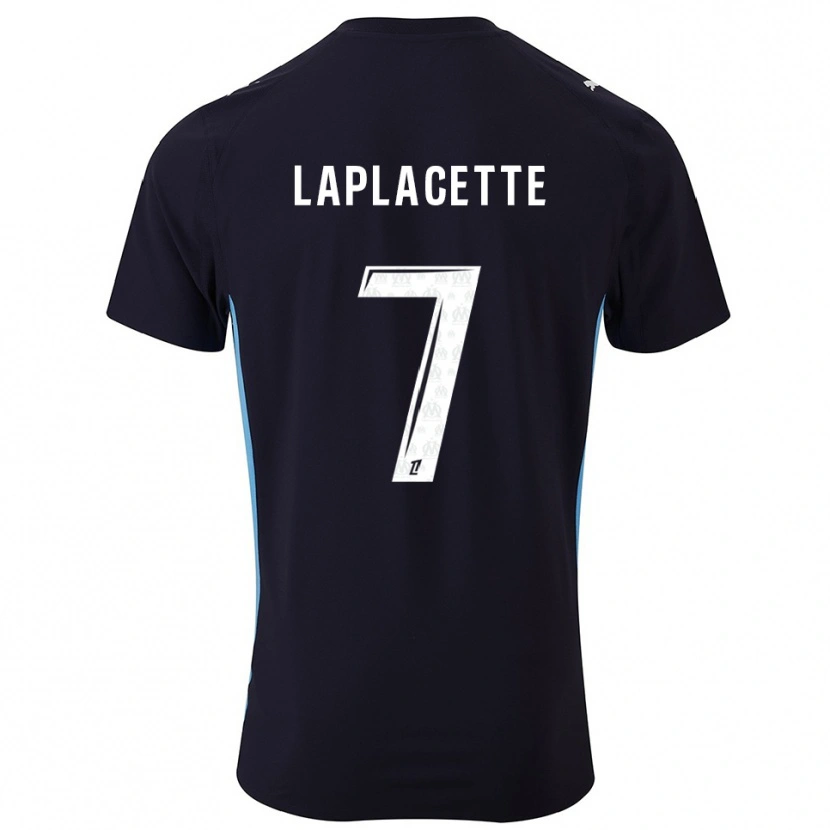 Danxen Barn Tess Laplacette #7 Svart Himmelsblå Bortatröja Matchtröjor 2025/26 Tröjor T-Tröja