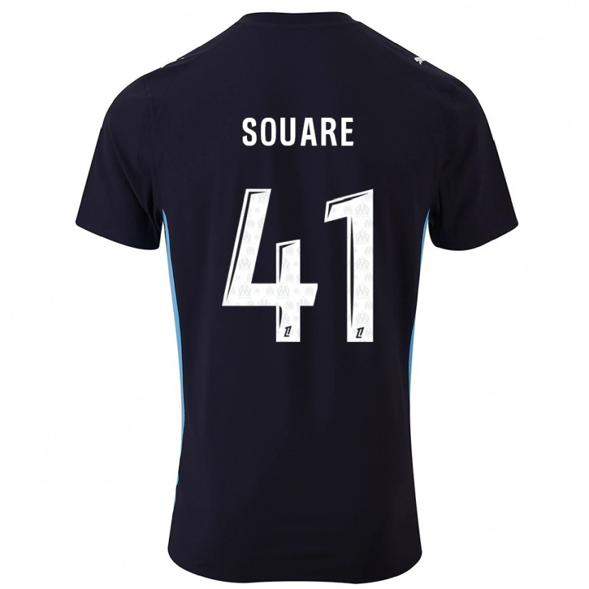 Danxen Barn Cheick Souare #41 Svart Himmelsblå Bortatröja Matchtröjor 2025/26 Tröjor T-Tröja