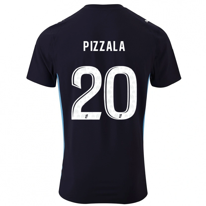 Danxen Barn Caroline Pizzala #20 Svart Himmelsblå Bortatröja Matchtröjor 2025/26 Tröjor T-Tröja
