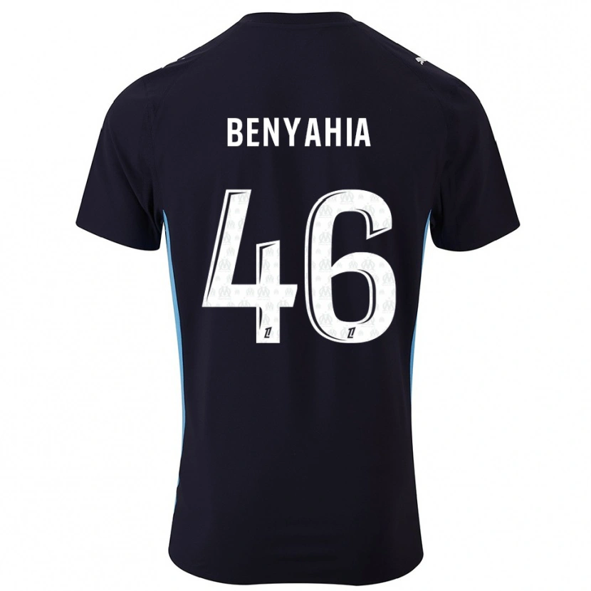 Danxen Barn Aylan Benyahia-Tani #46 Svart Himmelsblå Bortatröja Matchtröjor 2025/26 Tröjor T-Tröja