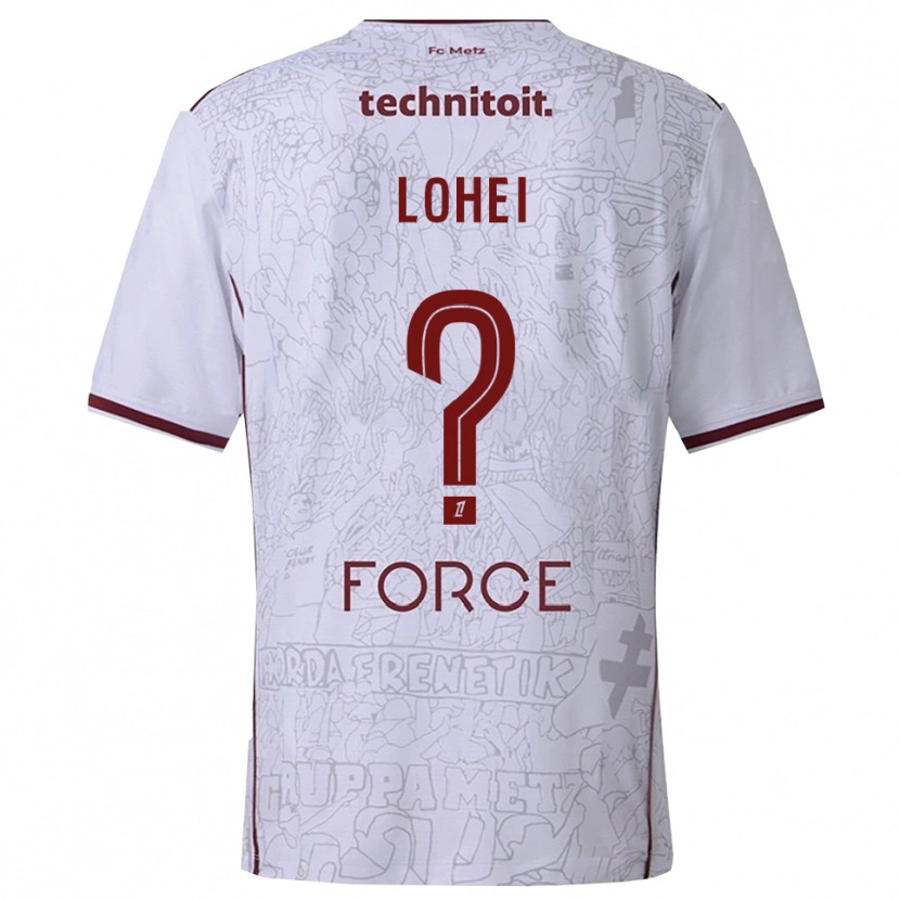Danxen Barn Fabio Lohei #0 Vit Bourgogne Bortatröja Matchtröjor 2025/26 Tröjor T-Tröja