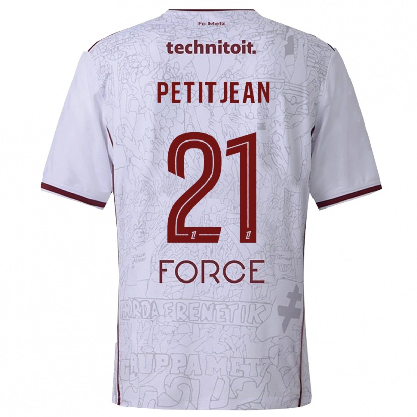 Danxen Barn Clara Petitjean #21 Vit Bourgogne Bortatröja Matchtröjor 2025/26 Tröjor T-Tröja