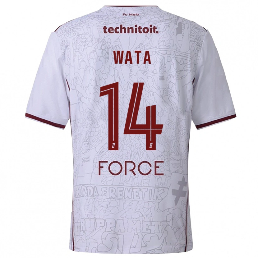 Danxen Barn Xavier Wata #14 Vit Bourgogne Bortatröja Matchtröjor 2025/26 Tröjor T-Tröja