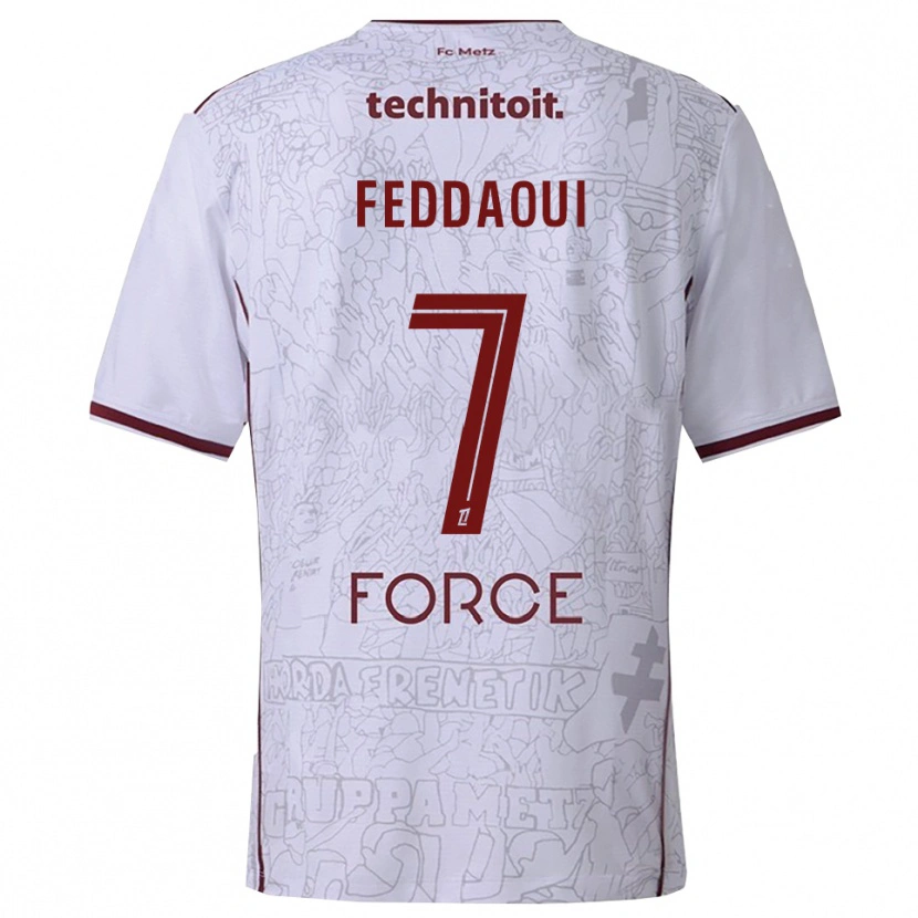 Danxen Barn Leina Feddaoui #7 Vit Bourgogne Bortatröja Matchtröjor 2025/26 Tröjor T-Tröja