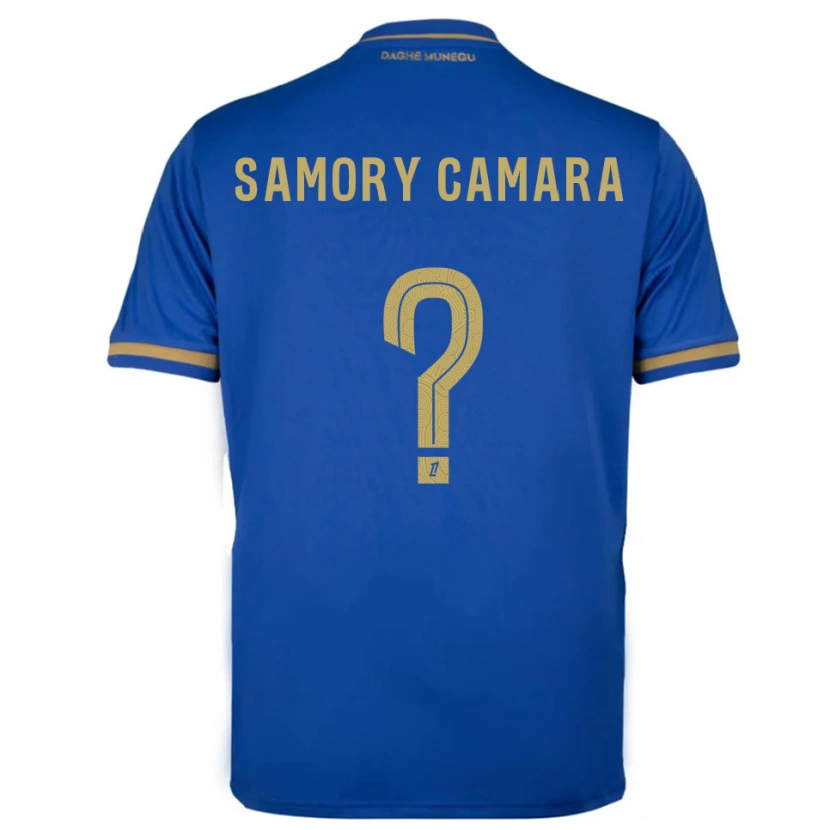 Danxen Barn Verges Samory Camara #0 Blå Guld Bortatröja Matchtröjor 2025/26 Tröjor T-Tröja