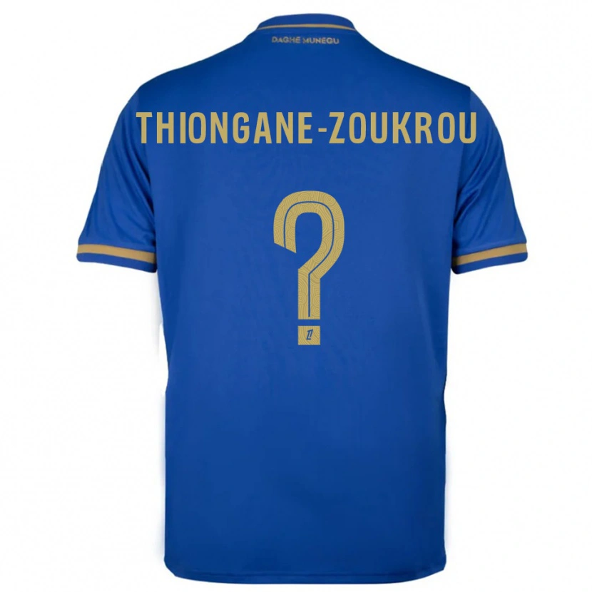 Danxen Barn Ackah-Tidiane Thiongane-Zoukrou #0 Blå Guld Bortatröja Matchtröjor 2025/26 Tröjor T-Tröja