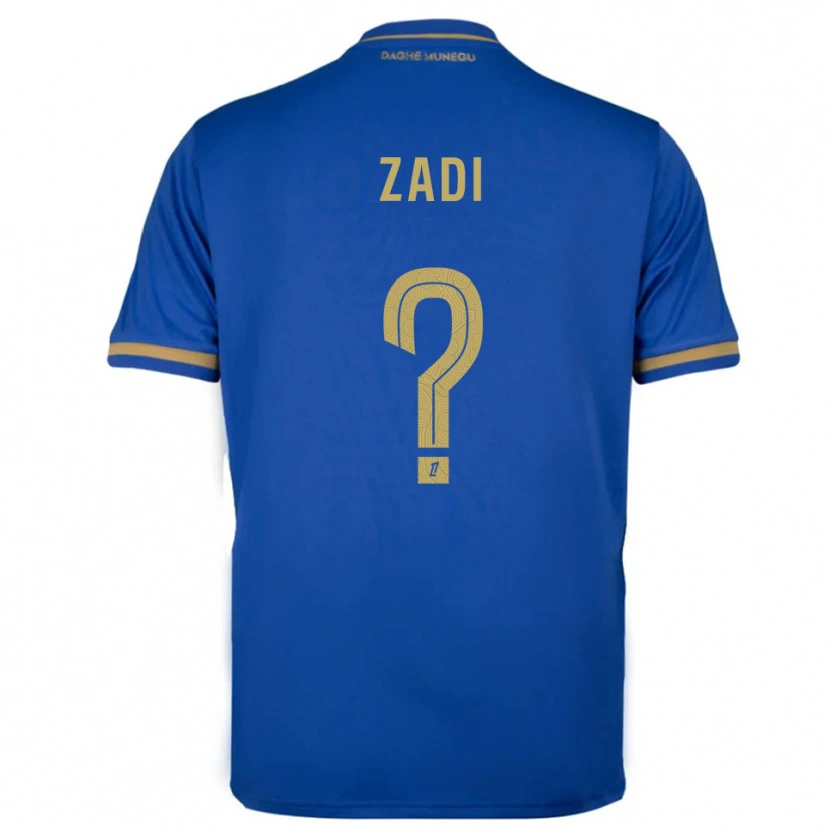 Danxen Barn Alain Zadi #0 Blå Guld Bortatröja Matchtröjor 2025/26 Tröjor T-Tröja