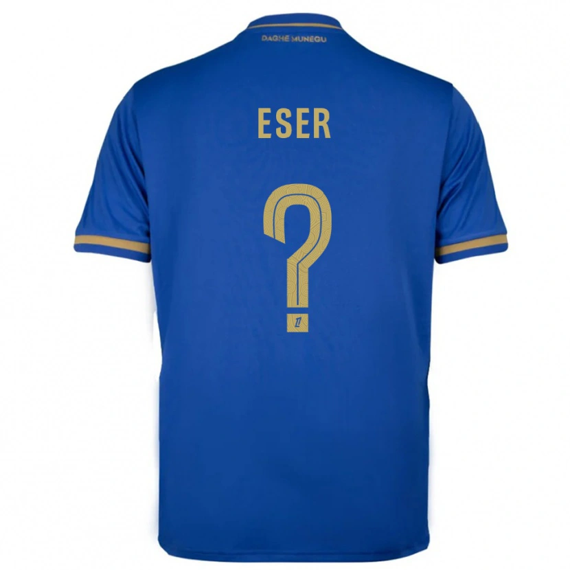 Danxen Barn Allan Eser #0 Blå Guld Bortatröja Matchtröjor 2025/26 Tröjor T-Tröja