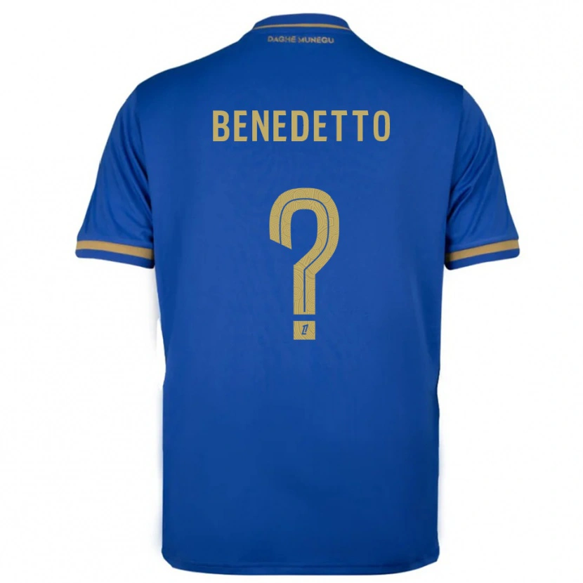 Danxen Barn Antéo Benedetto #0 Blå Guld Bortatröja Matchtröjor 2025/26 Tröjor T-Tröja