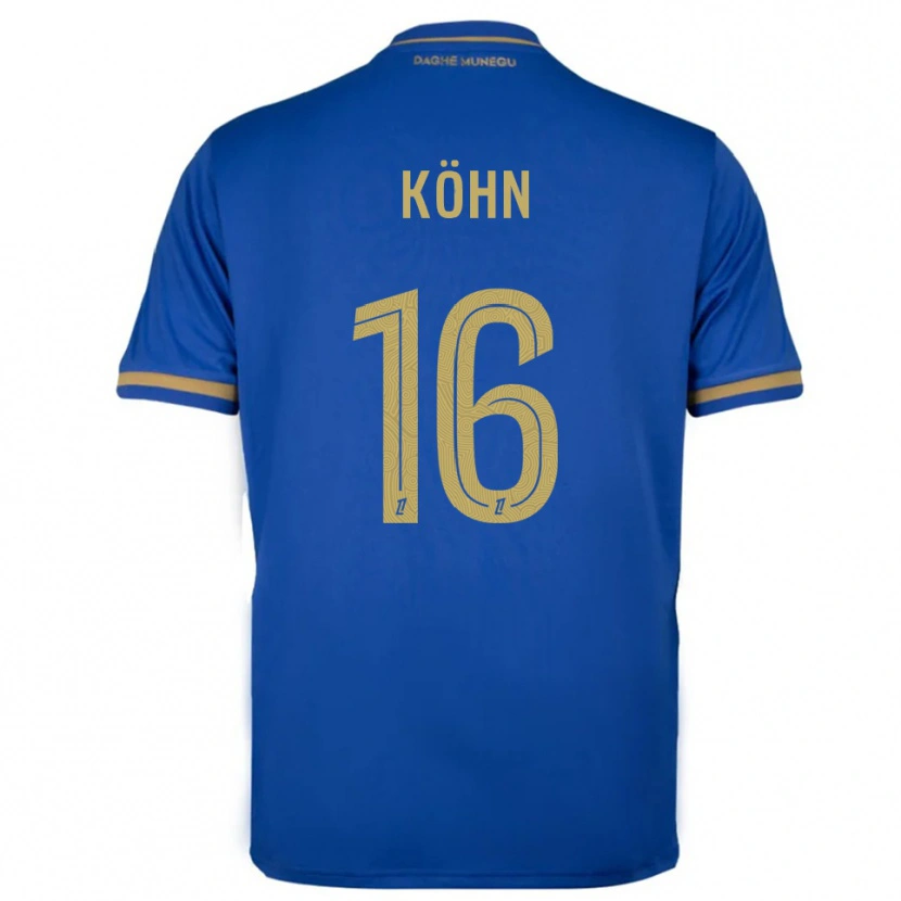 Danxen Barn Philipp Köhn #16 Blå Guld Bortatröja Matchtröjor 2025/26 Tröjor T-Tröja