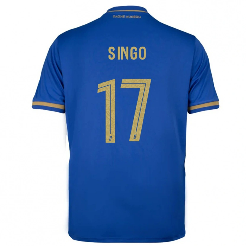 Danxen Barn Wilfried Singo #17 Blå Guld Bortatröja Matchtröjor 2025/26 Tröjor T-Tröja