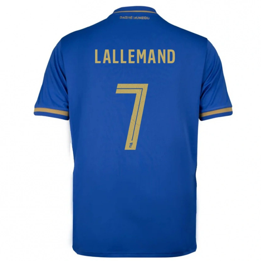Danxen Barn Nassim Lallemand #7 Blå Guld Bortatröja Matchtröjor 2025/26 Tröjor T-Tröja