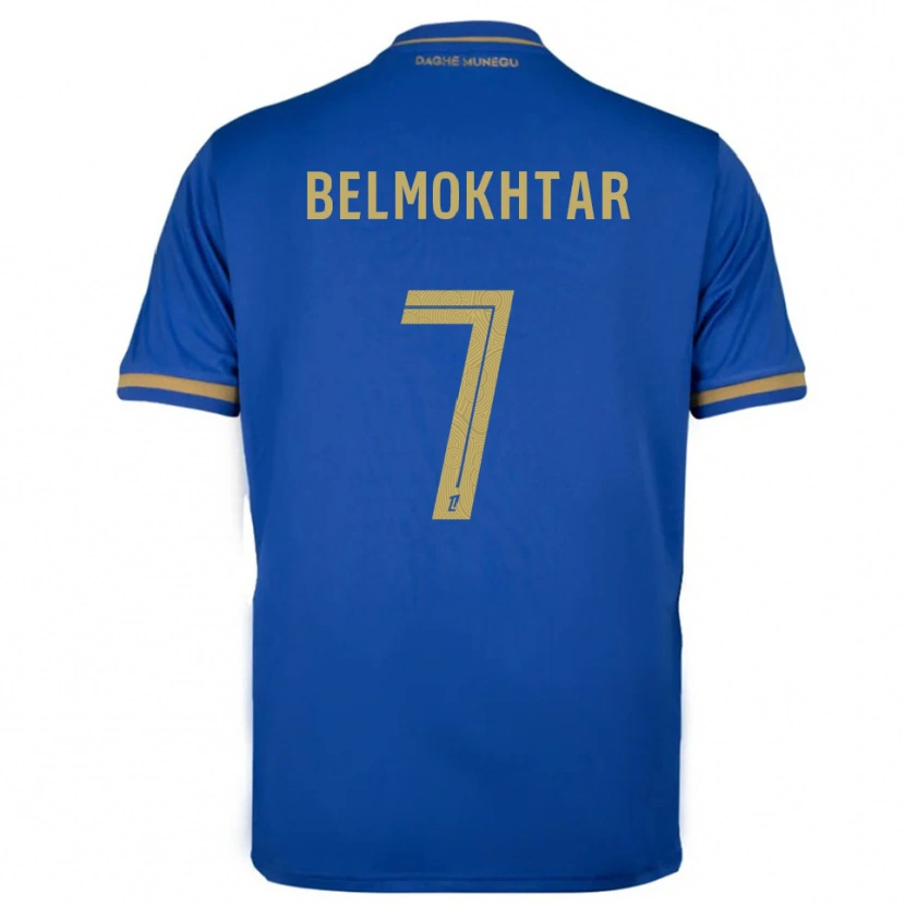 Danxen Barn Ilies Belmokhtar #7 Blå Guld Bortatröja Matchtröjor 2025/26 Tröjor T-Tröja
