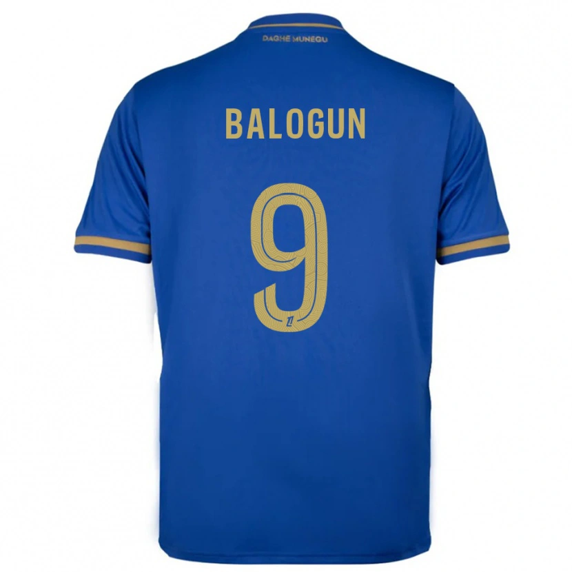 Danxen Barn Folarin Balogun #9 Blå Guld Bortatröja Matchtröjor 2025/26 Tröjor T-Tröja