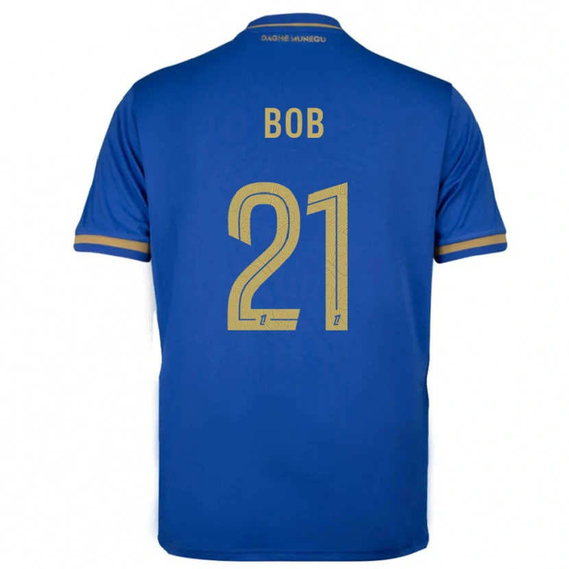 Danxen Barn Mohamed Bob #21 Blå Guld Bortatröja Matchtröjor 2025/26 Tröjor T-Tröja