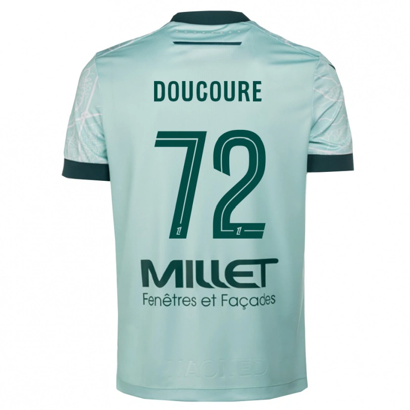Danxen Barn Sékou Doucouré #72 Grön Vit Bortatröja Matchtröjor 2025/26 Tröjor T-Tröja