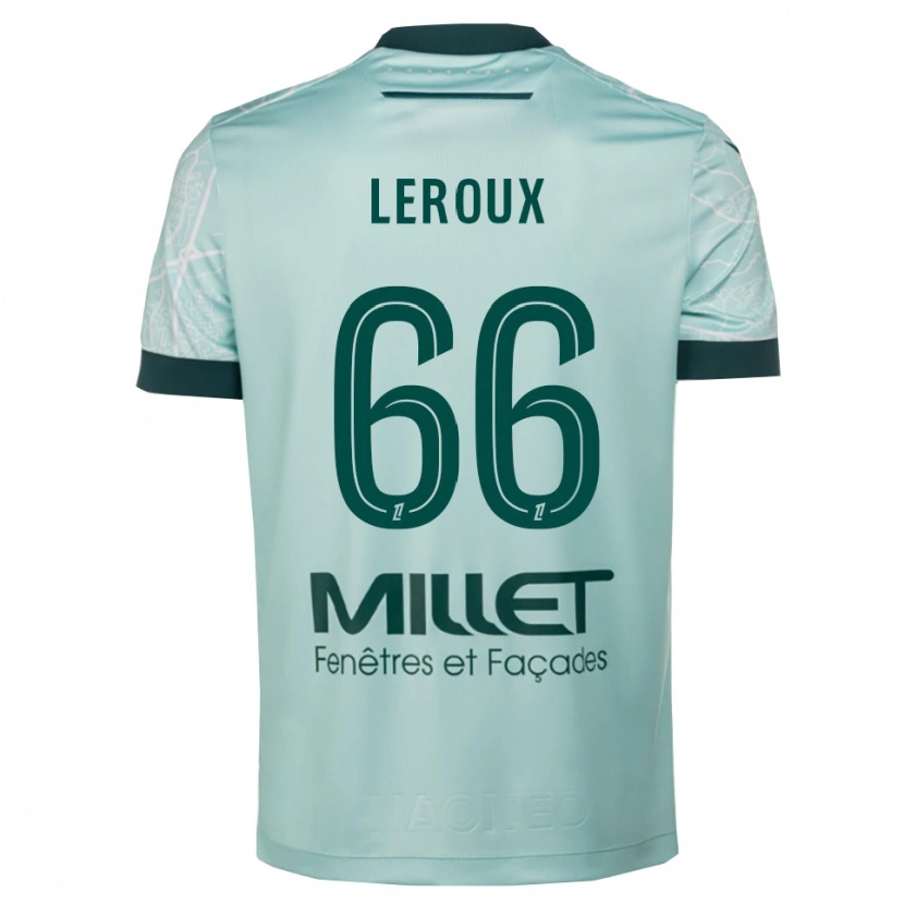 Danxen Barn Louis Leroux #66 Grön Vit Bortatröja Matchtröjor 2025/26 Tröjor T-Tröja