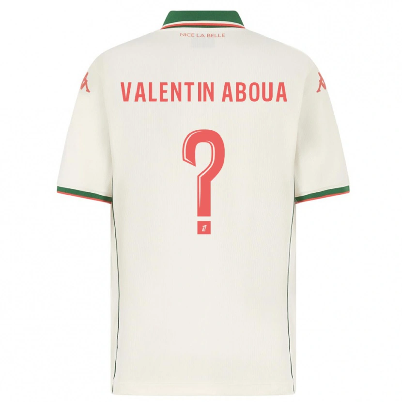 Danxen Barn Louis Valentin Aboua #0 Vit Grön Bortatröja Matchtröjor 2025/26 Tröjor T-Tröja