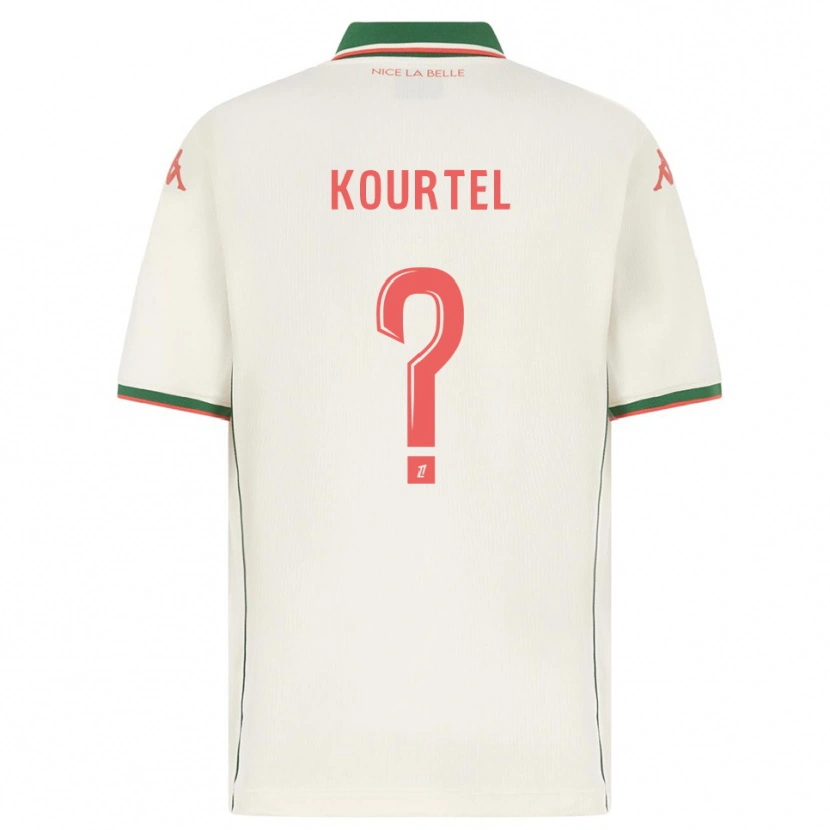 Danxen Barn Kaïs Kourtel #0 Vit Grön Bortatröja Matchtröjor 2025/26 Tröjor T-Tröja