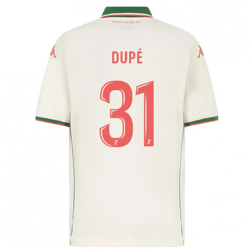 Danxen Barn Maxime Dupé #31 Vit Grön Bortatröja Matchtröjor 2025/26 Tröjor T-Tröja