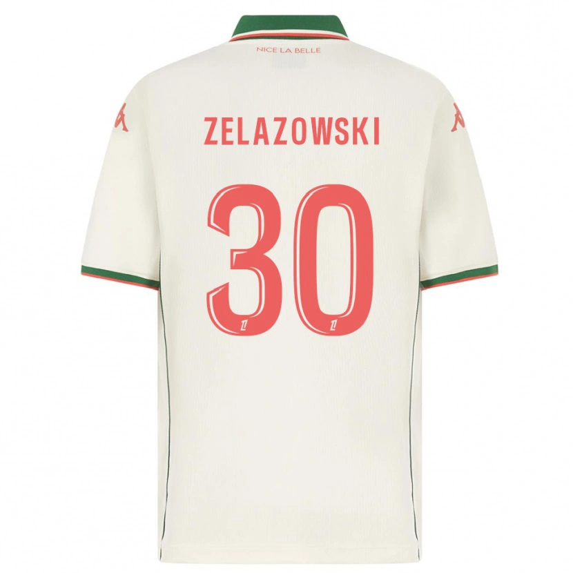 Danxen Barn Bartosz Zelazowski #30 Vit Grön Bortatröja Matchtröjor 2025/26 Tröjor T-Tröja