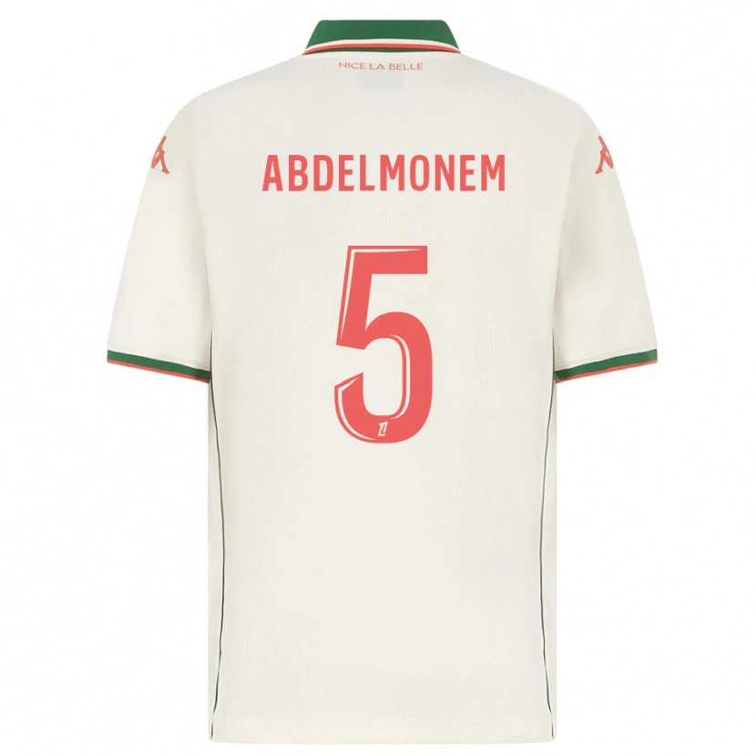 Danxen Barn Mohamed Abdelmonem #5 Vit Grön Bortatröja Matchtröjor 2025/26 Tröjor T-Tröja
