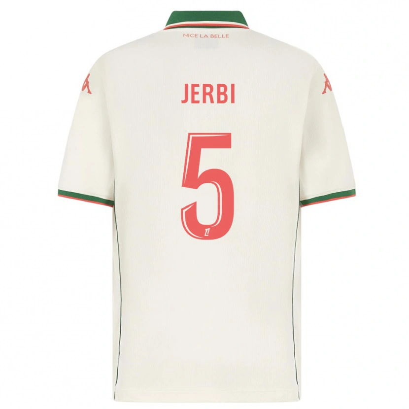 Danxen Barn Rayan Jerbi #5 Vit Grön Bortatröja Matchtröjor 2025/26 Tröjor T-Tröja