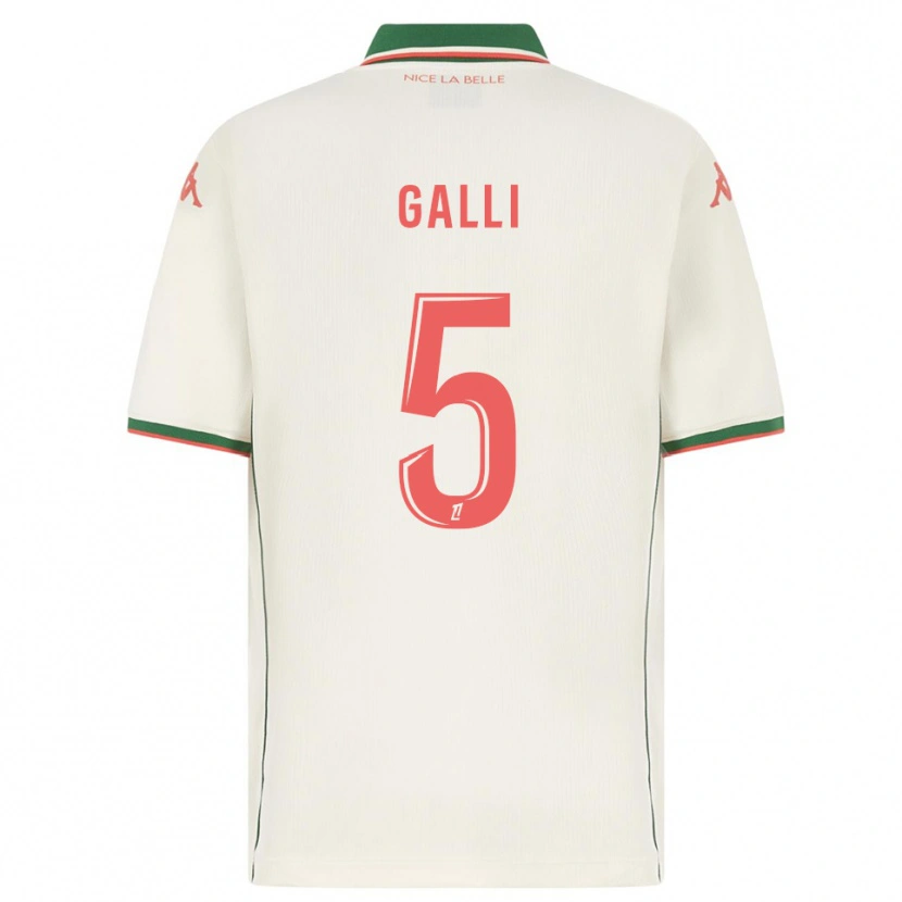 Danxen Barn Clara Galli #5 Vit Grön Bortatröja Matchtröjor 2025/26 Tröjor T-Tröja